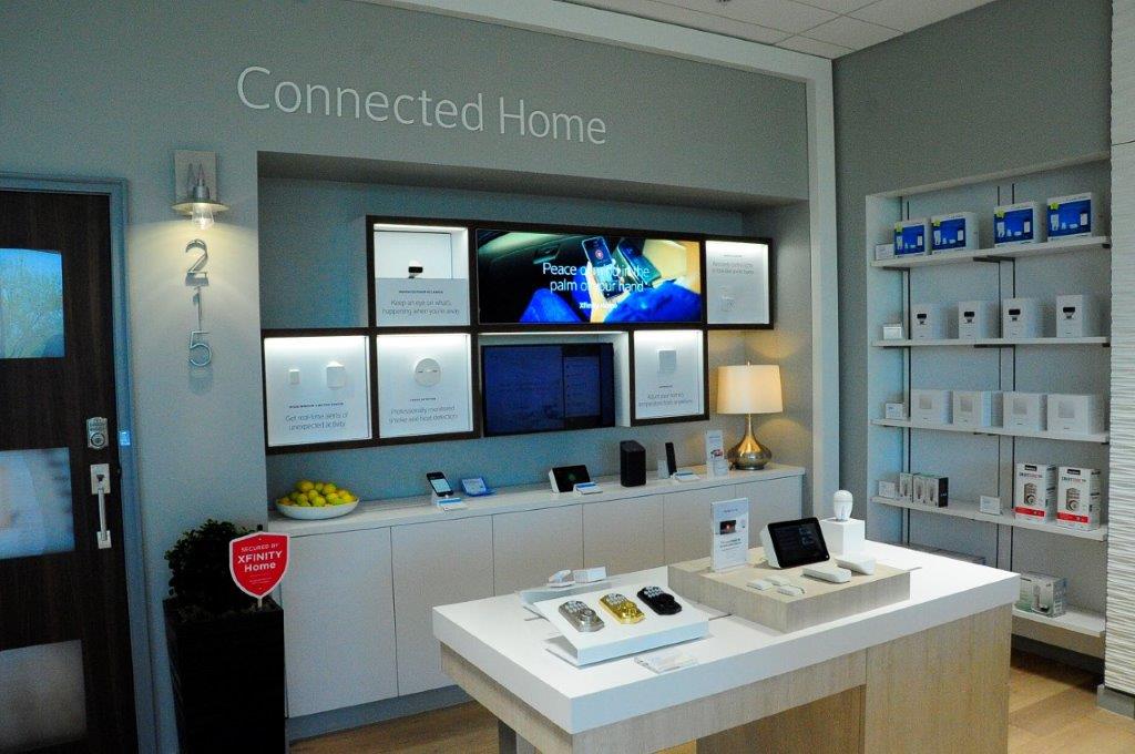 Connected Home wall in Xfinity Store