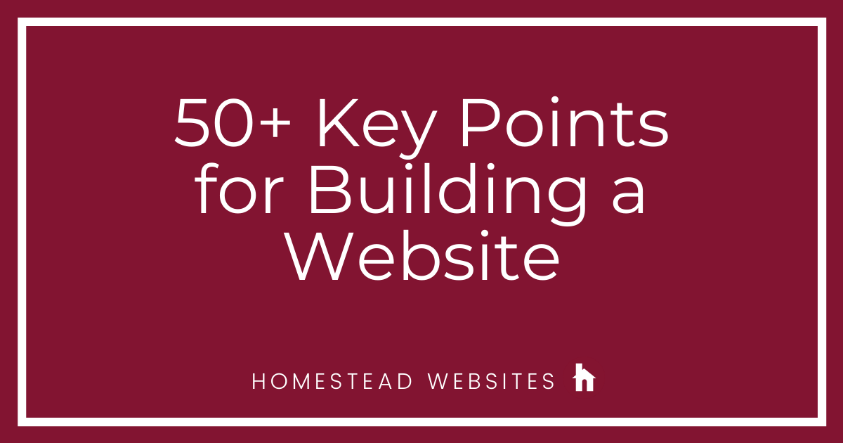 50+ Key Points for Building a Website