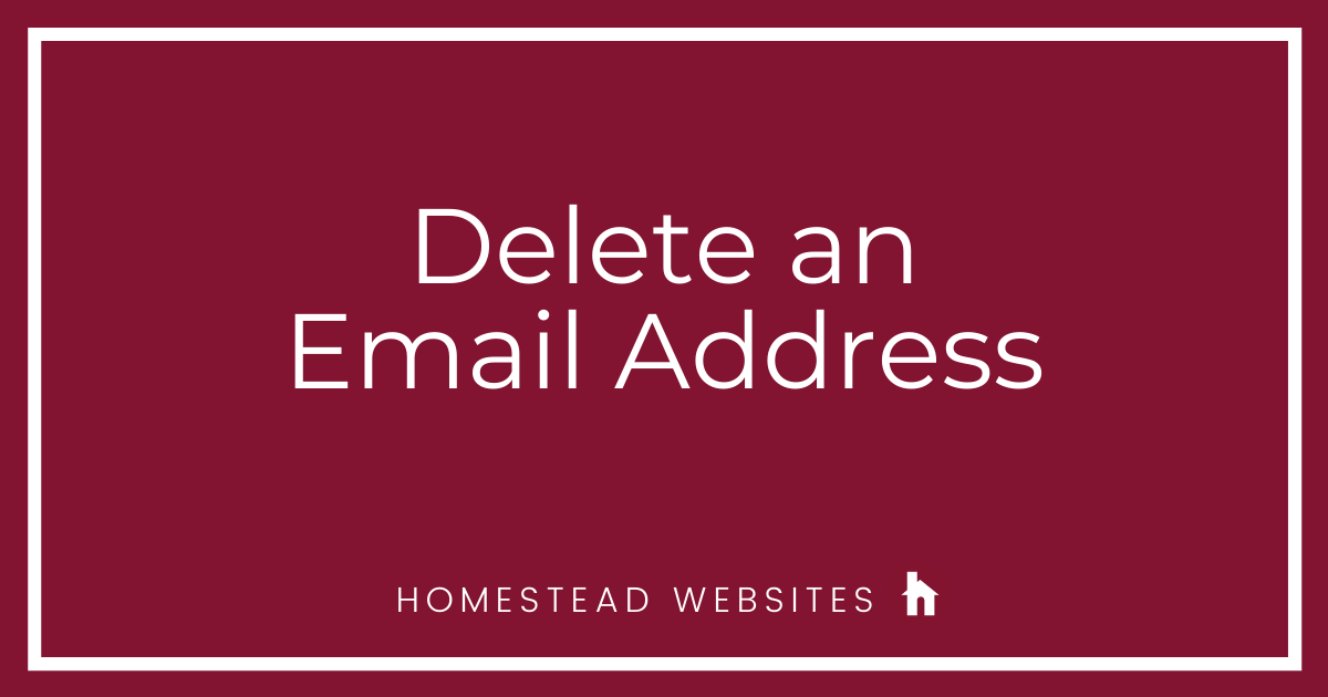 Delete an Email Address